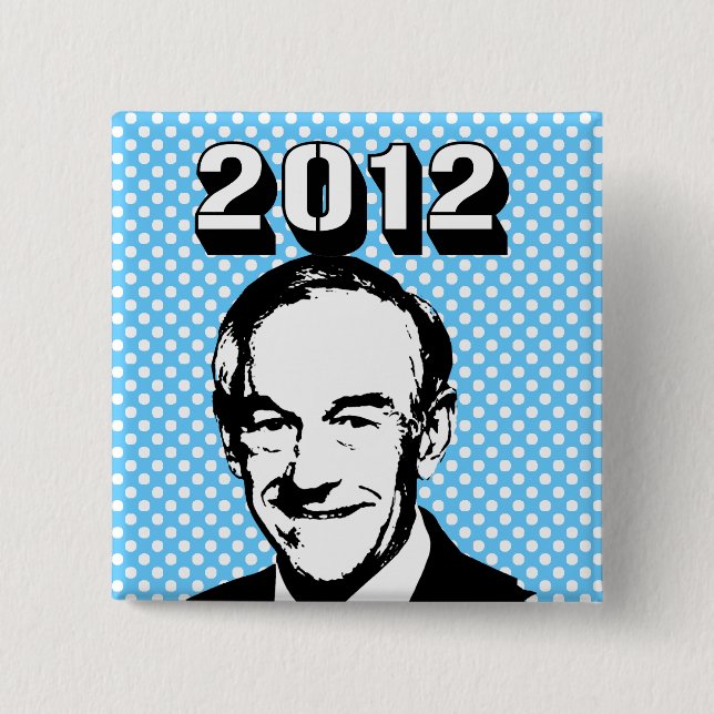 Chapa Cuadrada Ron Paul 2012 (Anverso)