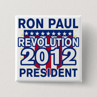 Chapa Cuadrada Ron Paul para el presidente 2012 camisetas