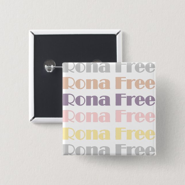 Chapa Cuadrada Rona Free (Anverso y reverso)
