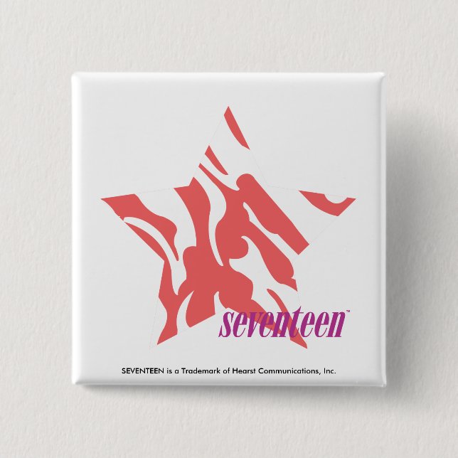 Chapa Cuadrada Rosa 3 de la cebra (Anverso)