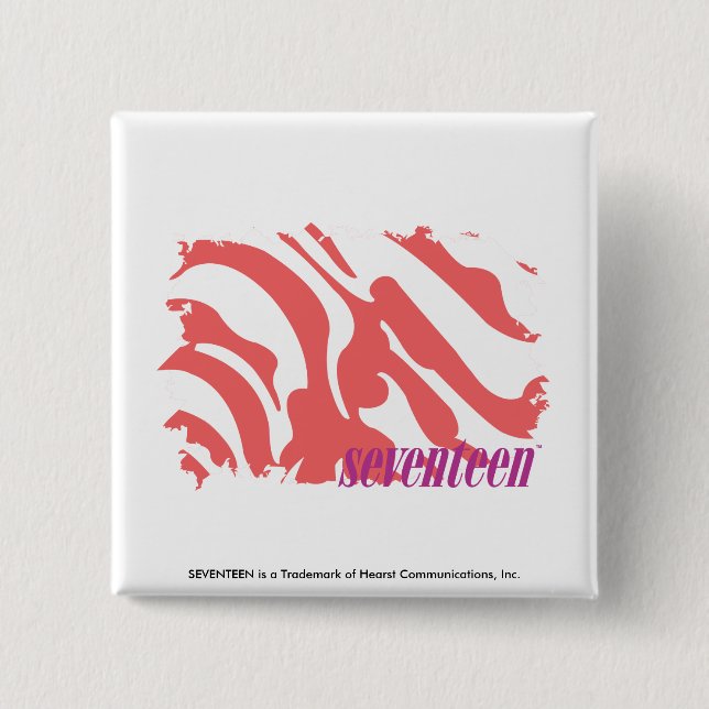 Chapa Cuadrada Rosa 4 de la cebra (Anverso)