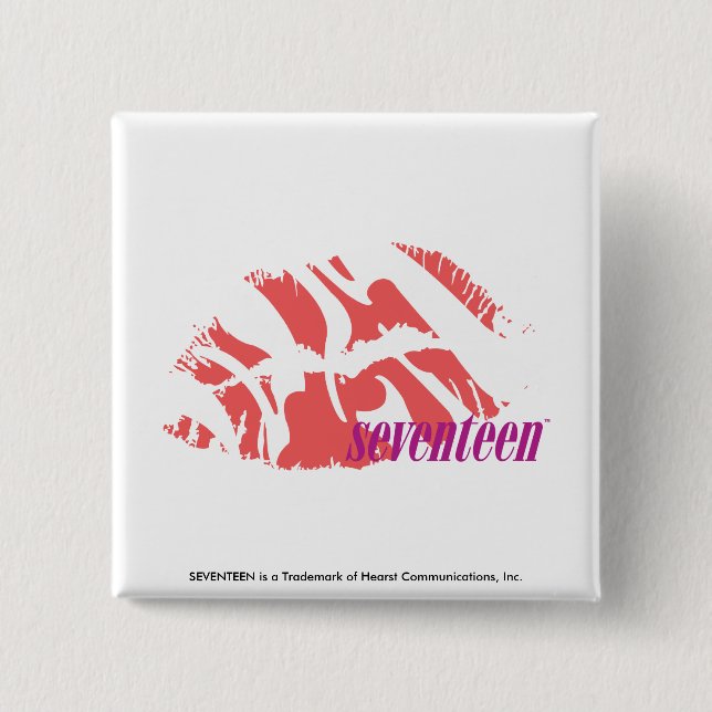 Chapa Cuadrada Rosa de la cebra (Anverso)