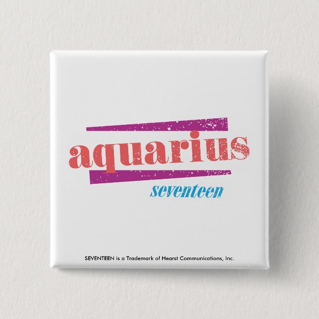 Chapa Cuadrada Rosa del acuario (Anverso)