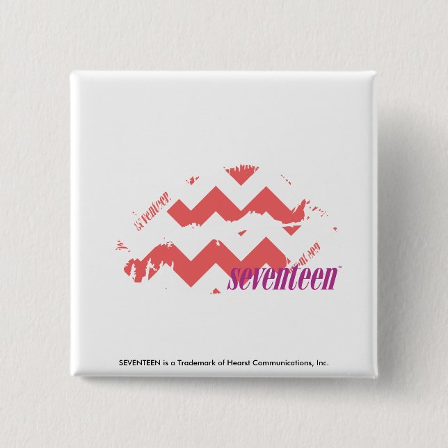 Chapa Cuadrada Rosa del zigzag (Anverso)