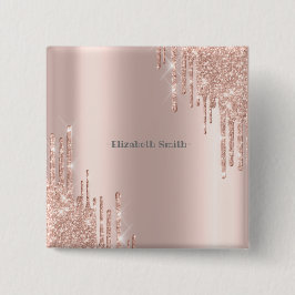 Chapa Cuadrada Rosa dorado elegante