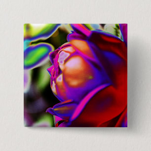 Chapa Cuadrada Rosa solarizado por Shirley Taylor