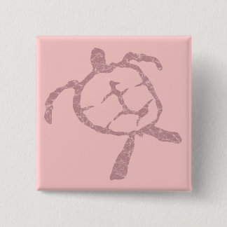 Chapa Cuadrada rosa tortuga