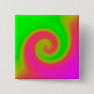 Chapa Cuadrada Rosa Verde Swirl