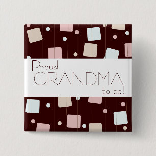 Chapa Cuadrada ¿Rosas bebés retros o azul? ¡Abuela orgullosa a