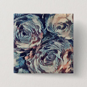 Chapa Cuadrada Rosas de época