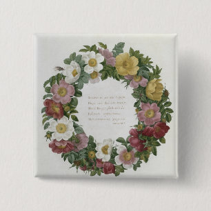 Chapa Cuadrada Rosas de navidad