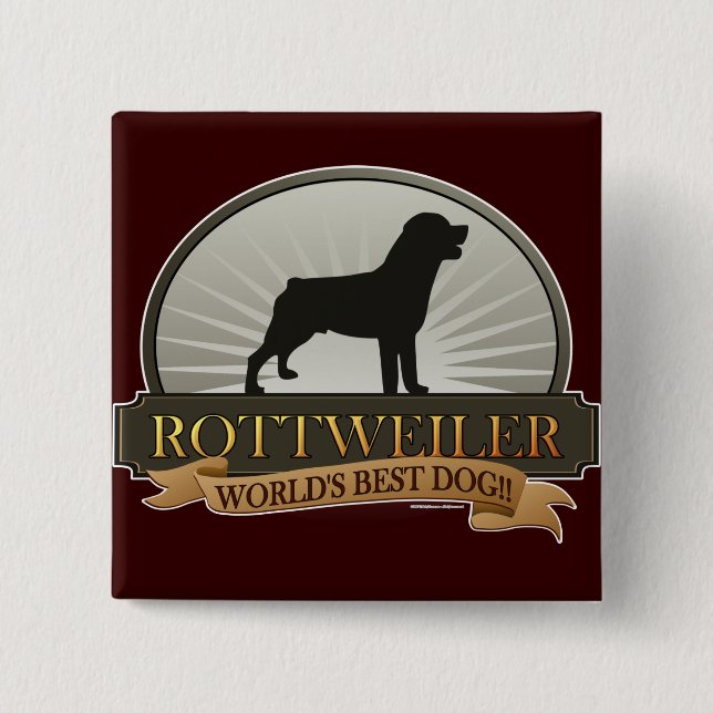 Chapa Cuadrada Rottweiler (Anverso)