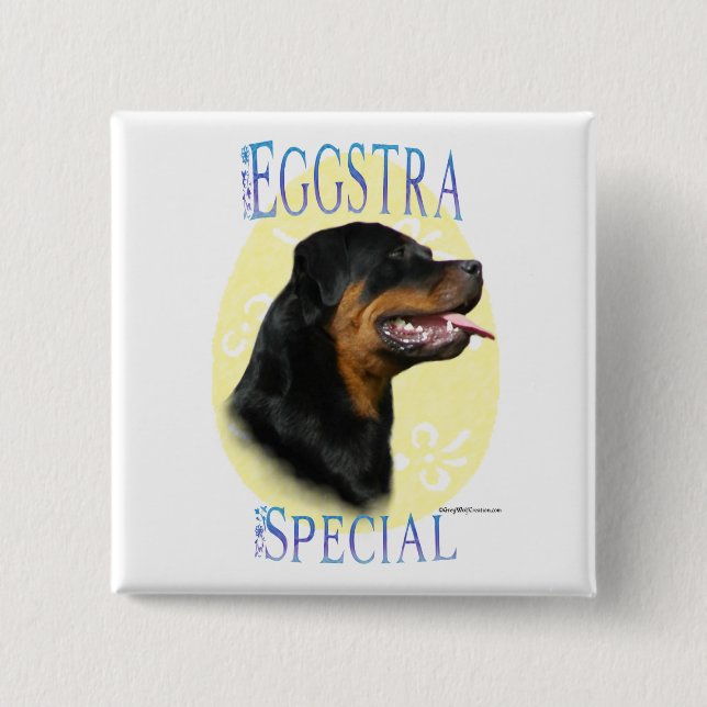 Chapa Cuadrada Rottweiler Eggstra Special (Anverso)