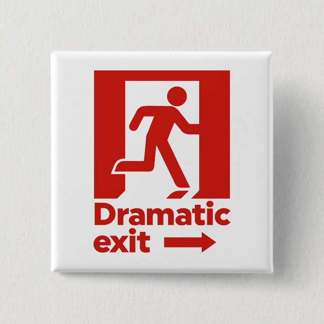 Chapa Cuadrada Rótulo de salida dramático (Anverso)