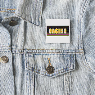 Chapa Cuadrada Rótulo del casino con las letras de punto de Polka