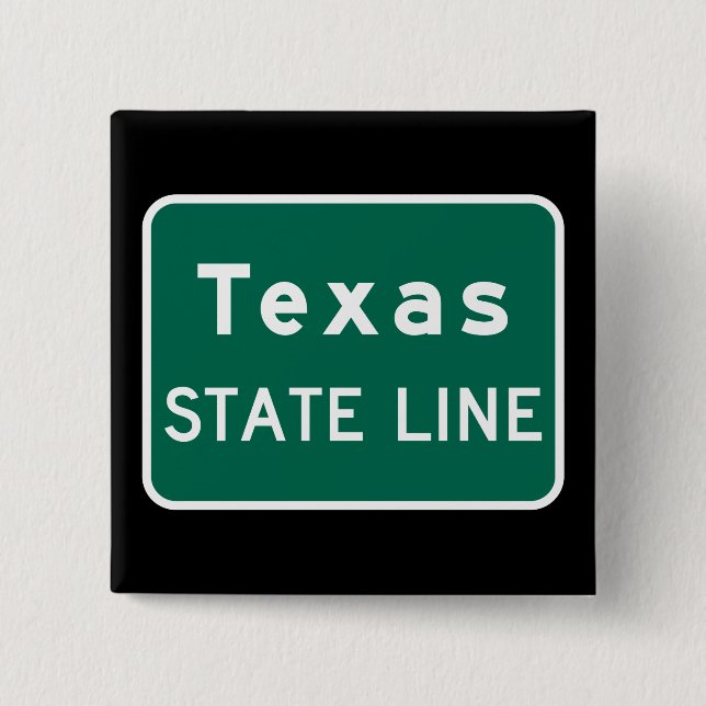 Chapa Cuadrada Rótulo Estatal de Línea de Carretera de Texas (Anverso)