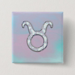 Chapa Cuadrada Rótulo Taurus al estilo de Pearl Nacre