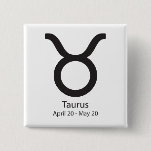 Chapa Cuadrada Rótulo Taurus Zodiac 20 de abril a 20 de mayo