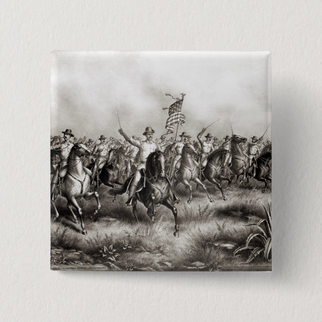 Chapa Cuadrada Rough Riders: Coronel Theodore Roosevelt (Anverso)
