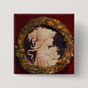 Chapa Cuadrada Roundel que lleva un retrato del perfil