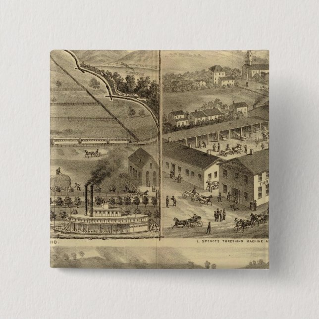 Chapa Cuadrada Ruedas de hierro: empresa de hierro y de uñas (Anverso)