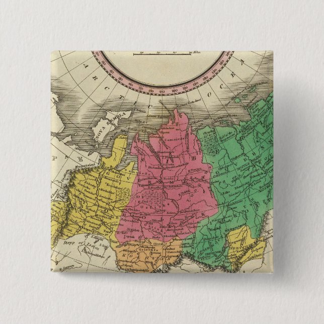 Chapa Cuadrada Rusia En Asia 2 (Anverso)