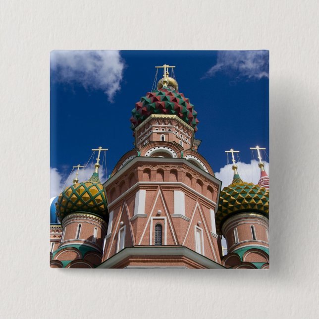 Chapa Cuadrada Rusia, Moscú, Plaza Roja. St. Basil 2 (Anverso)