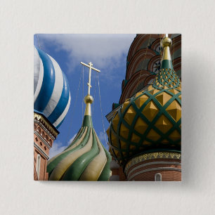 Chapa Cuadrada Rusia, Moscú, Plaza Roja. St. Basil's