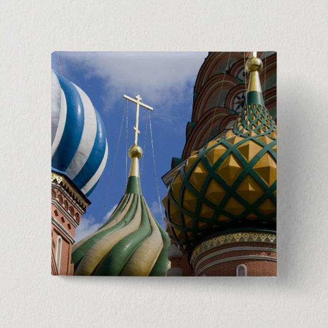 Chapa Cuadrada Rusia, Moscú, Plaza Roja. St. Basil's (Anverso)