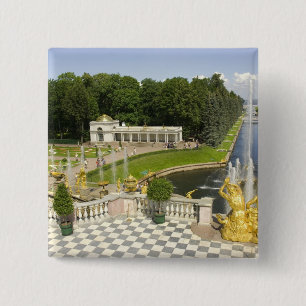 Chapa Cuadrada Rusia. Petrodvorets. Palacio Peterhof. Pedro el