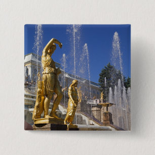 Chapa Cuadrada Rusia, San Petersburgo, Estatuas doradas en el