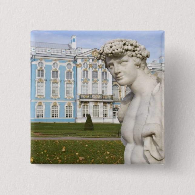 Chapa Cuadrada Rusia, San Petersburgo, Pushkin, los 3 de Catherin (Anverso)