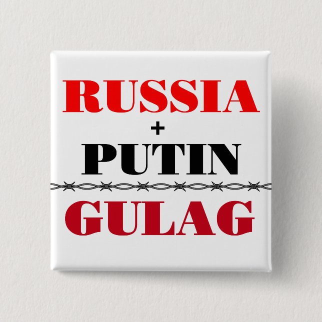 Chapa Cuadrada Rusia y Putin (Anverso)