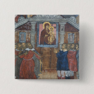 Chapa Cuadrada Rusia, Yaroslavl, fresco en la Catedral de San.