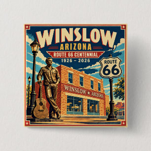 Chapa Cuadrada Ruta 66 Winslow Arizona Centenario Viaje Vintage