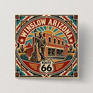 Chapa Cuadrada Ruta 66 Winslow Arizona Retro Suroeste Americana