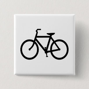 Chapa Cuadrada Ruta de Bicicleta Negra