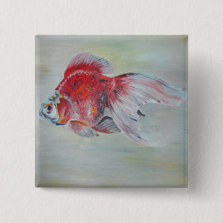 Chapa Cuadrada Ryukin Goldfish Pintura acrílica