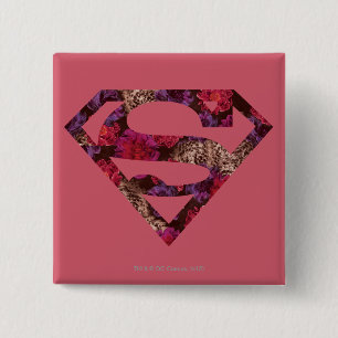 Chapa Cuadrada S-Escudo floral rosado