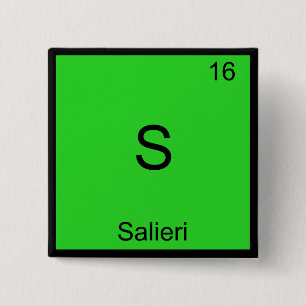 Chapa Cuadrada S - Salieri Funny Chemistry Element Symbol T-Shirt
