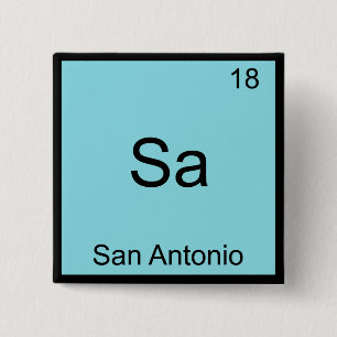 Chapa Cuadrada Sa - San Antonio Química divertida símbolo element