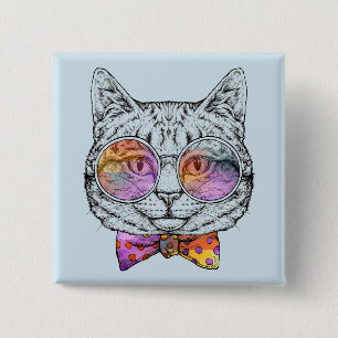 Chapa Cuadrada Sabio Kitty Kat