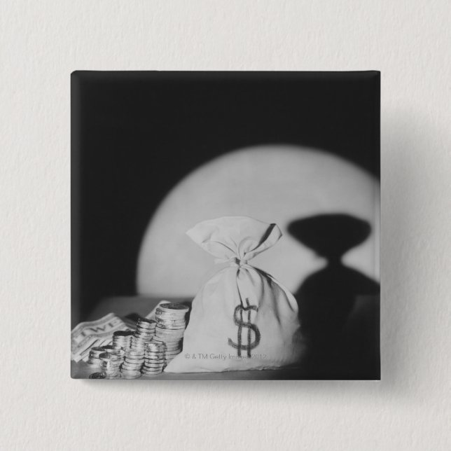 Chapa Cuadrada Saco de dinero (Anverso)