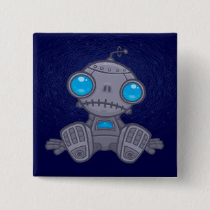 Chapa Cuadrada Sad Robot