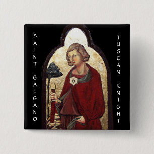 CHAPA CUADRADA SAINT GALGANO / LEYENDA DE LA ESPADA EN LA ROCA