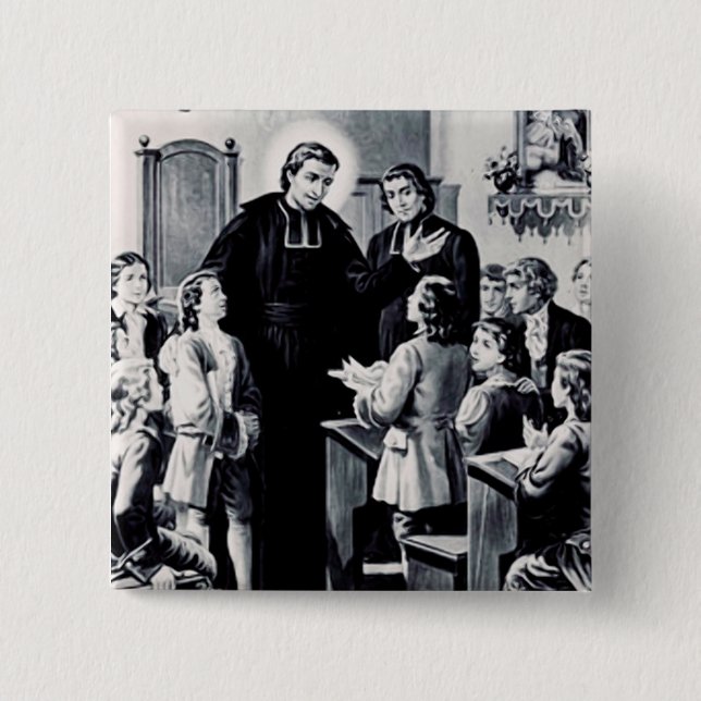 Chapa Cuadrada Saint Louis de Montfort (Anverso)