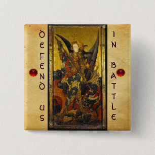 Chapa Cuadrada Saint Michael Vanquishing Devil