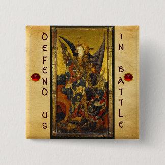 Chapa Cuadrada Saint Michael Vanquishing Devil