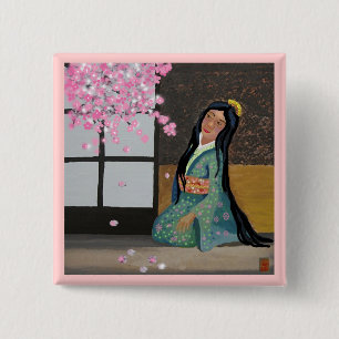 Chapa Cuadrada sakura de primavera