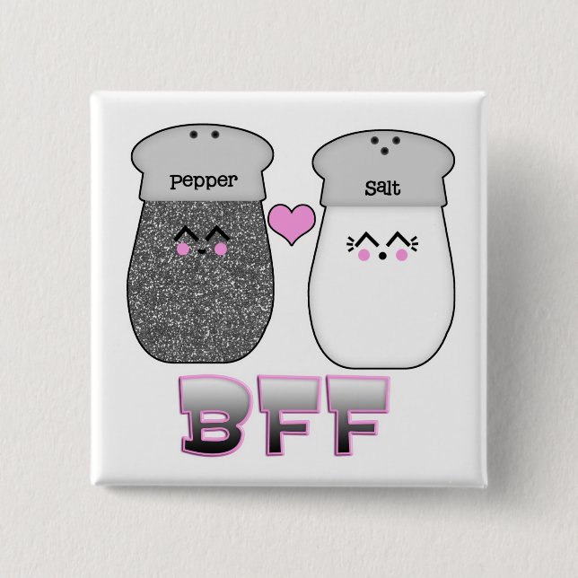 Chapa Cuadrada Sal Kawaii en Pepper BFF (Anverso)